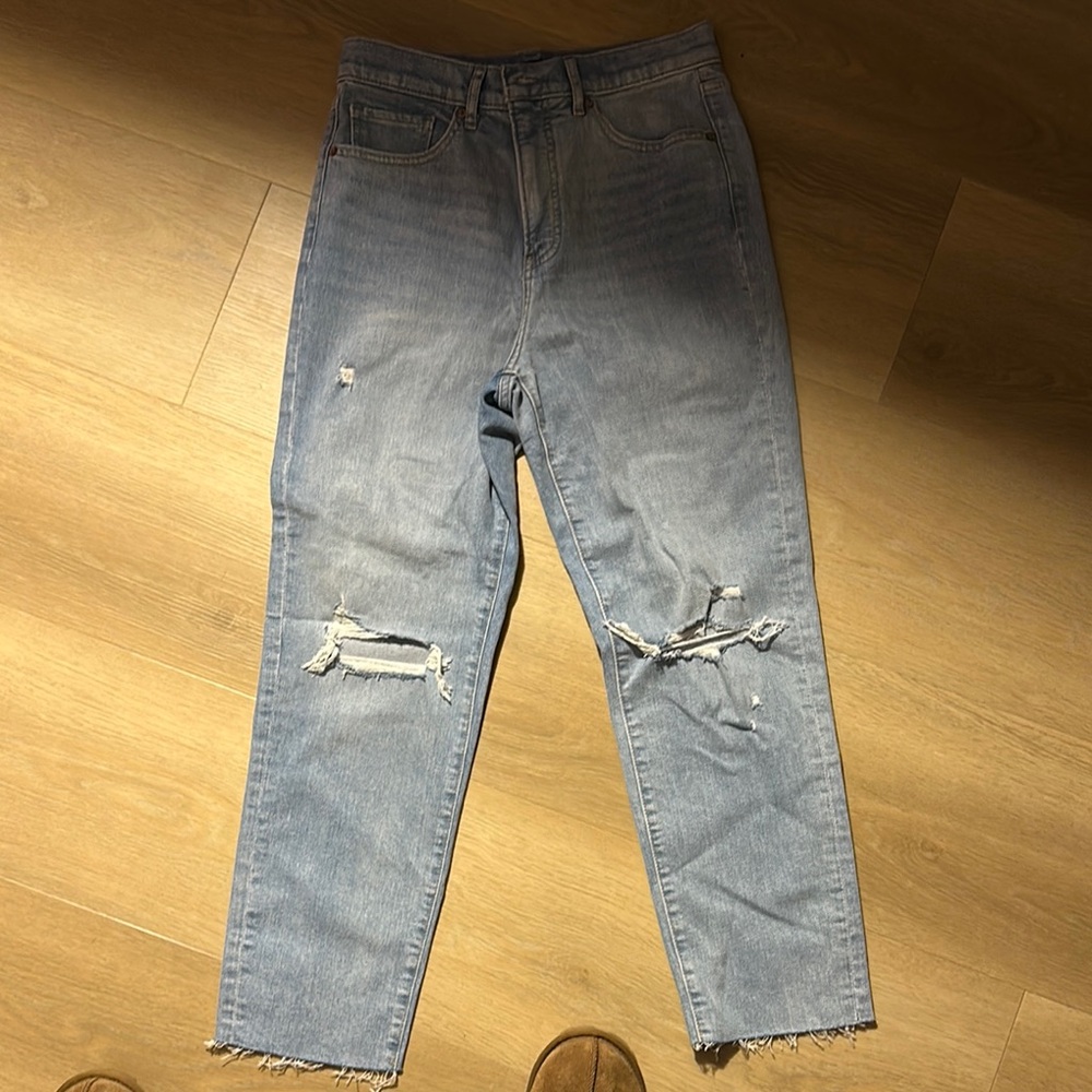Express High Rise Mom Denim